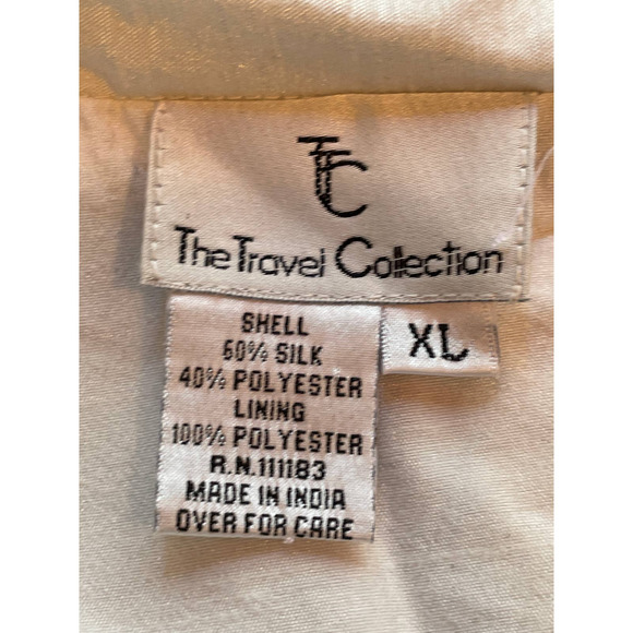 White Nautical Anchor Embroidered Button Front Long Sleeve Shirt SIZE XL - Picture 5 of 7